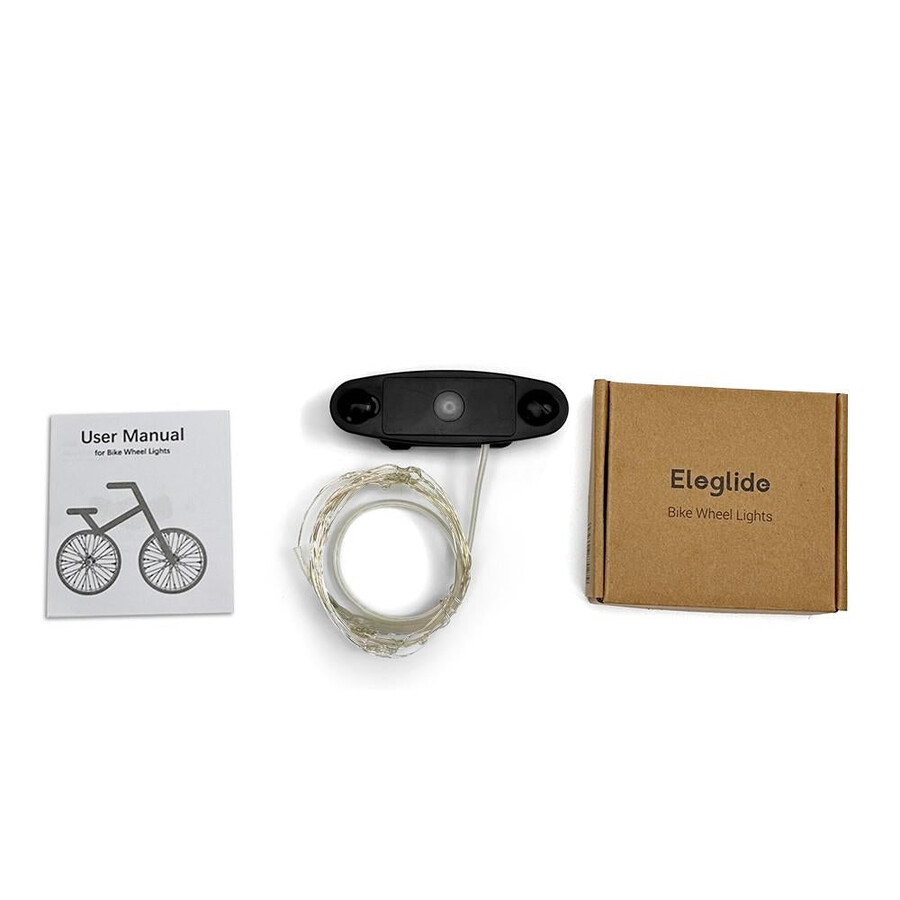 luci blu per ruote di bicicletta 2 pezzi senza batteria